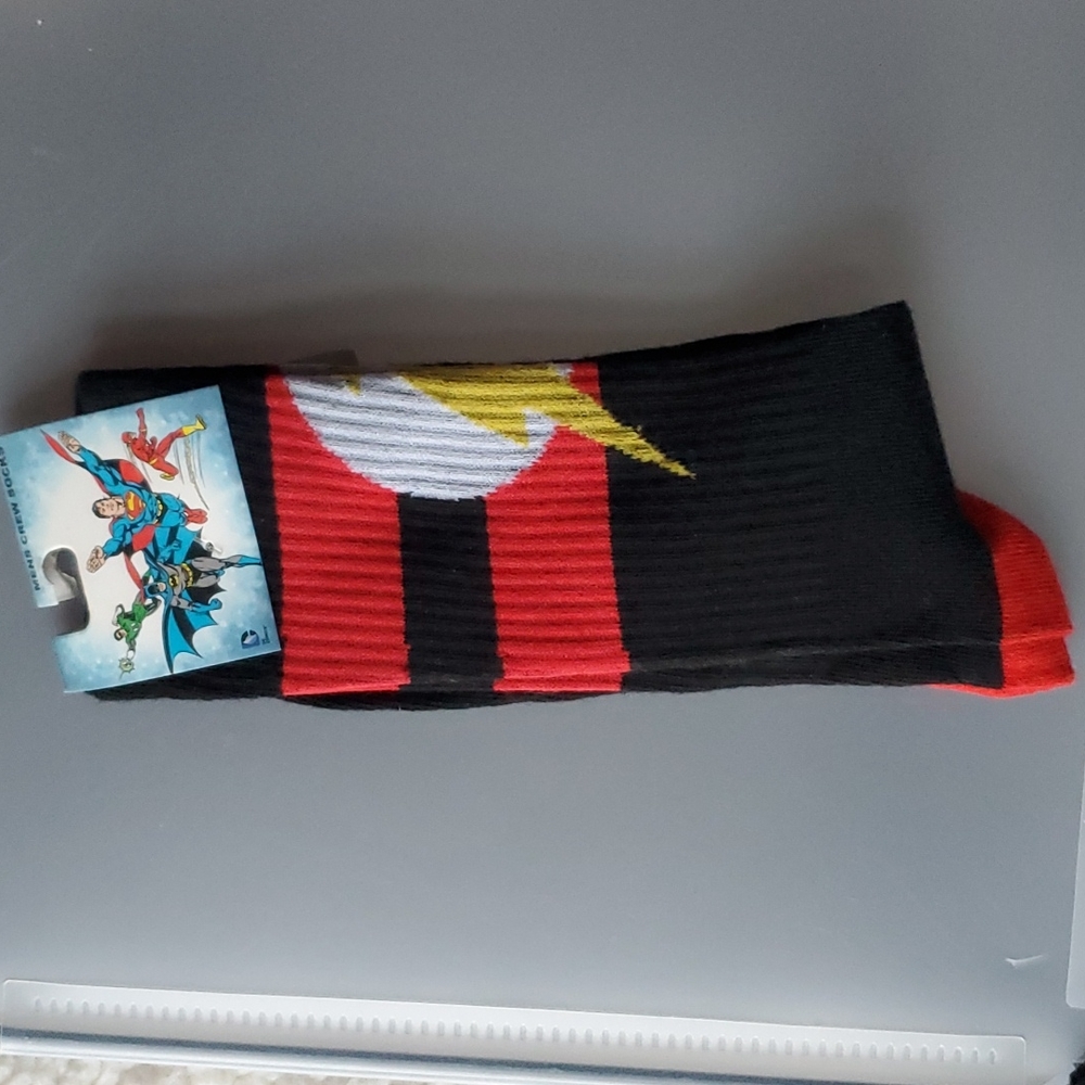 DC Comics Flash Mens Crew Socks
